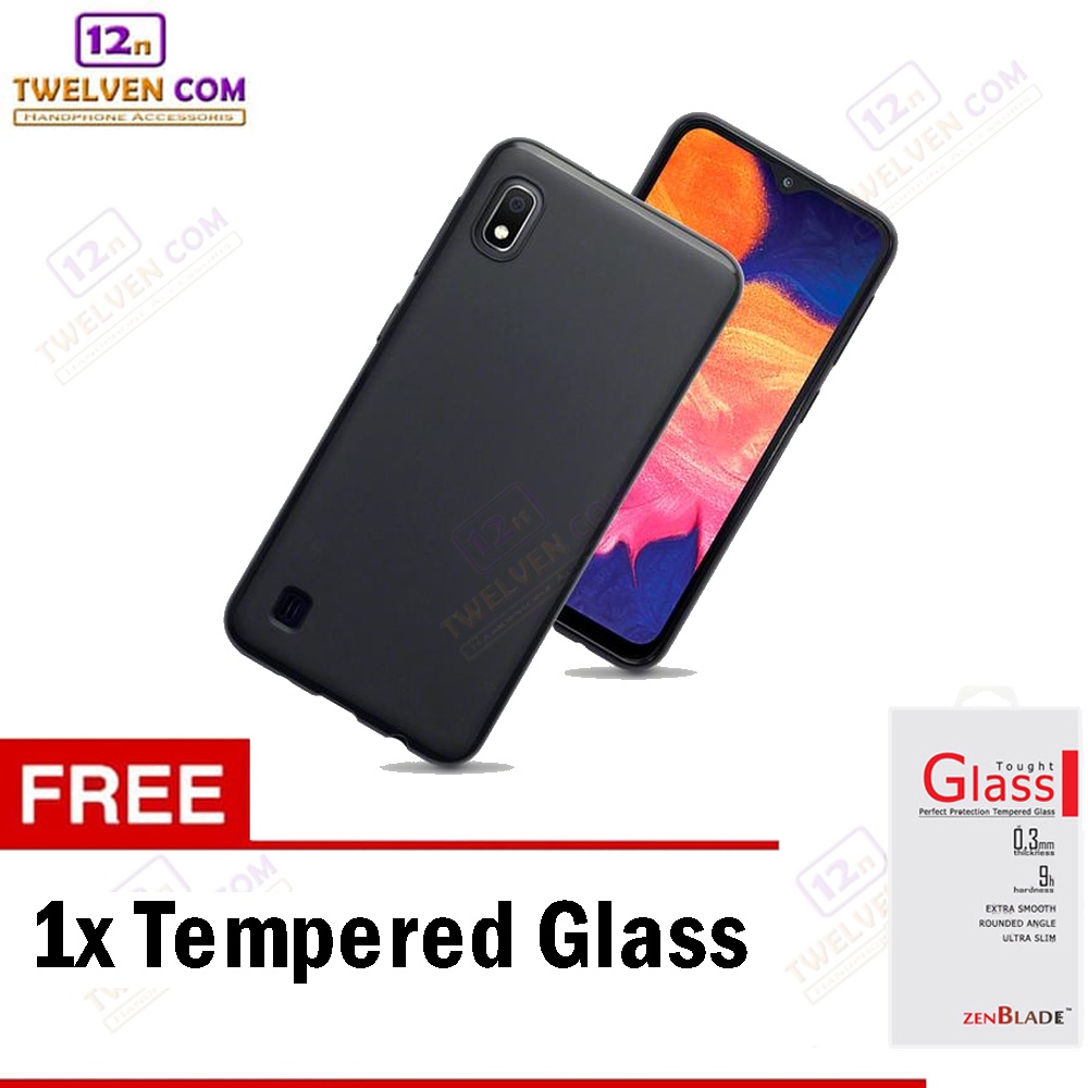 [FLASH SALE] Case Slim Matte Softcase Samsung A10 - Free Tempered Glass