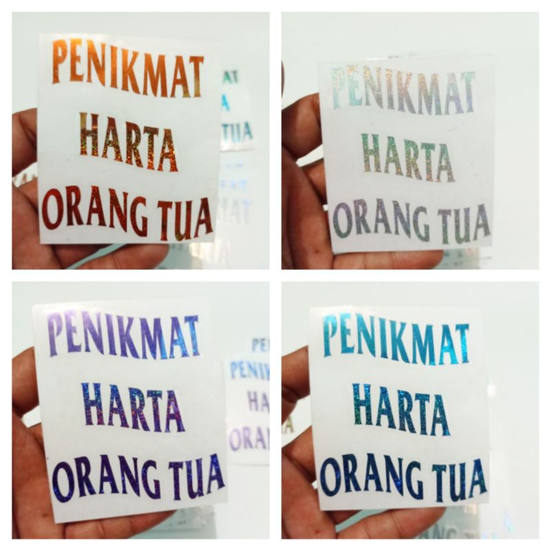 STIKER CUTTING PENIKMAT HARTA ORANG TUA CUTTING