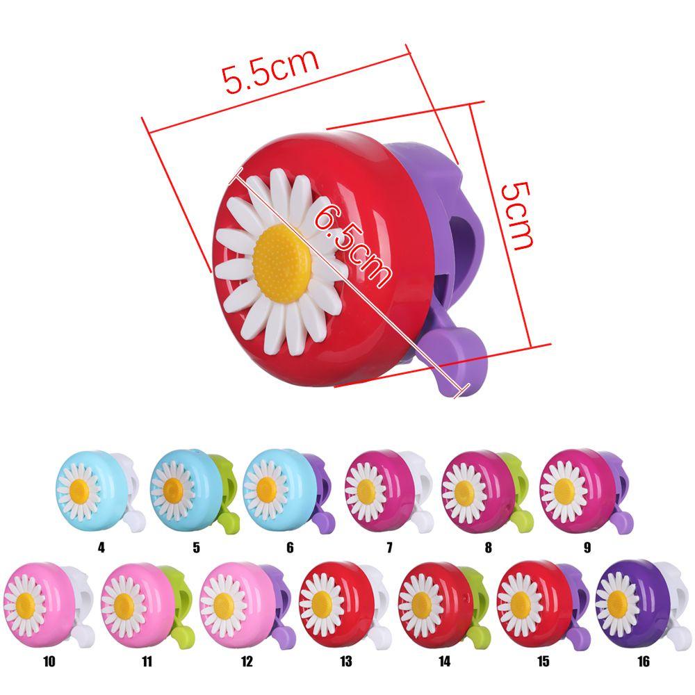 Wonder 1PC Bersepeda Stang Sepeda Anak Perempuan Bunga Daisy Alloy Plastics Rings Horn Suara Alarm