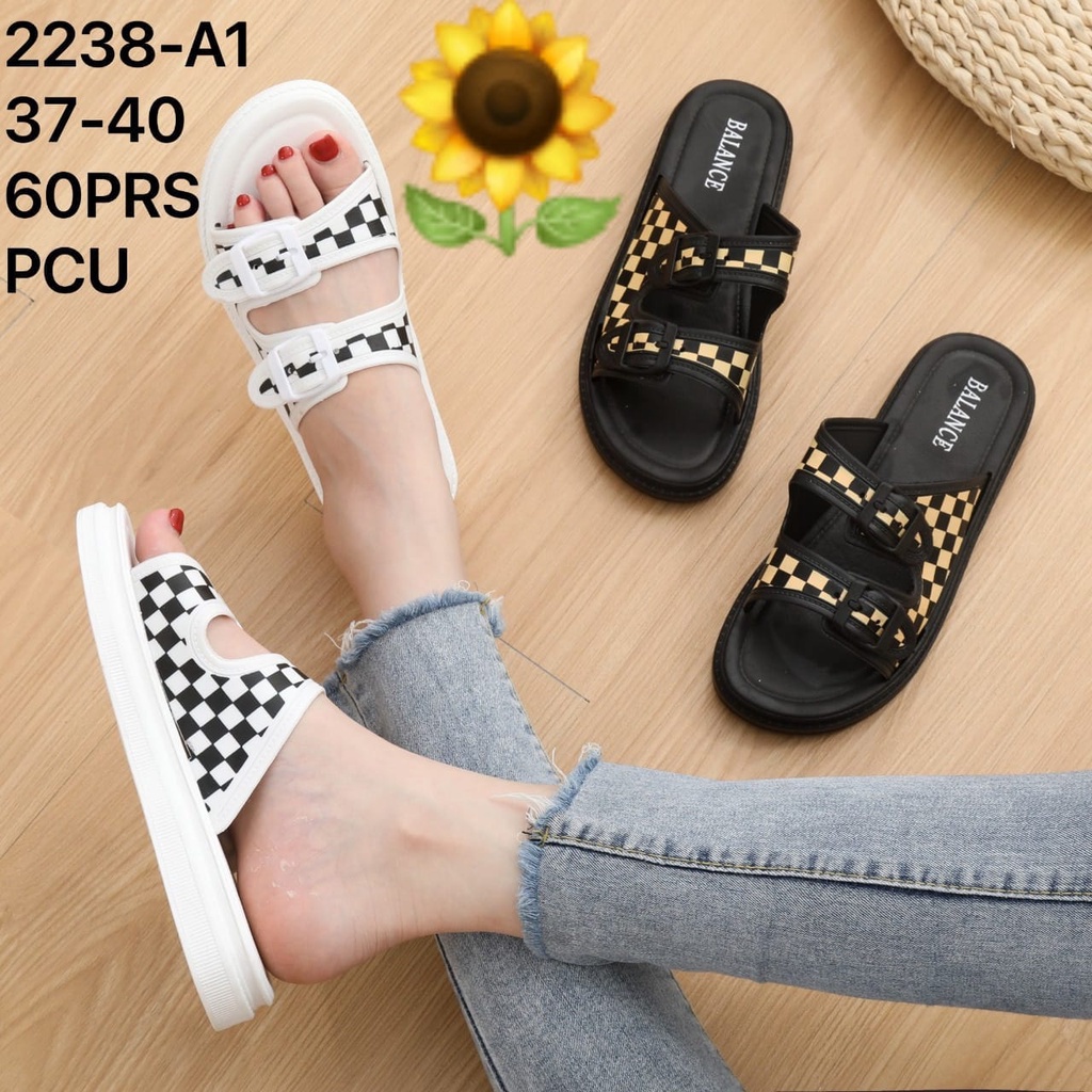 Sandal Karet Jelly Wedges Wanita import Model Terbaru Original Kekinian by AGUNG STYLE Balance 2238-A1