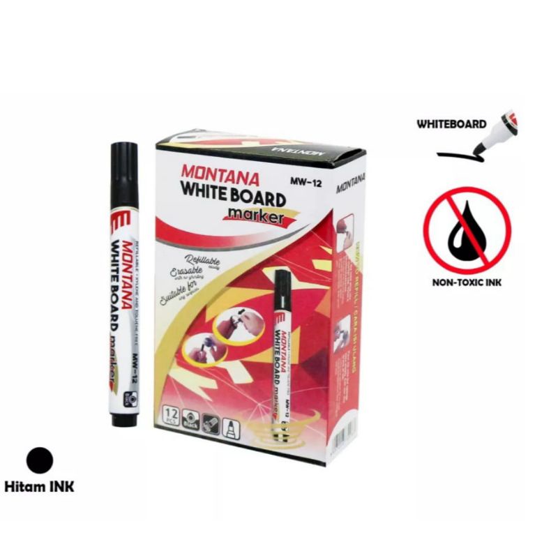 

Spidol Whiteboard Papan Tulis White Board hitam biru 1 Pcs