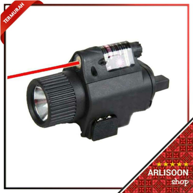 Senter Senapan Quick Release Rail Mount plus Laser