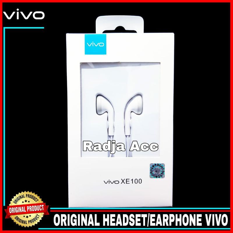 Headset Earphone Vivo V3 V3 Max V7 Plus Y17 Y21L Y51 Y53 Original 100%