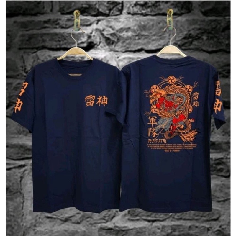 OBRAL !! Kaos pria samurai gold dragon japan distro murah