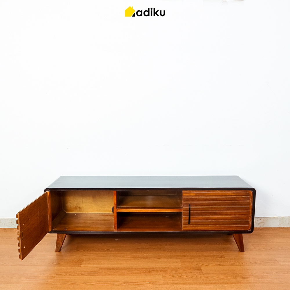 Adiku.id Olaf Meja TV Minimalis Warna Hitam - TV Cabinet
