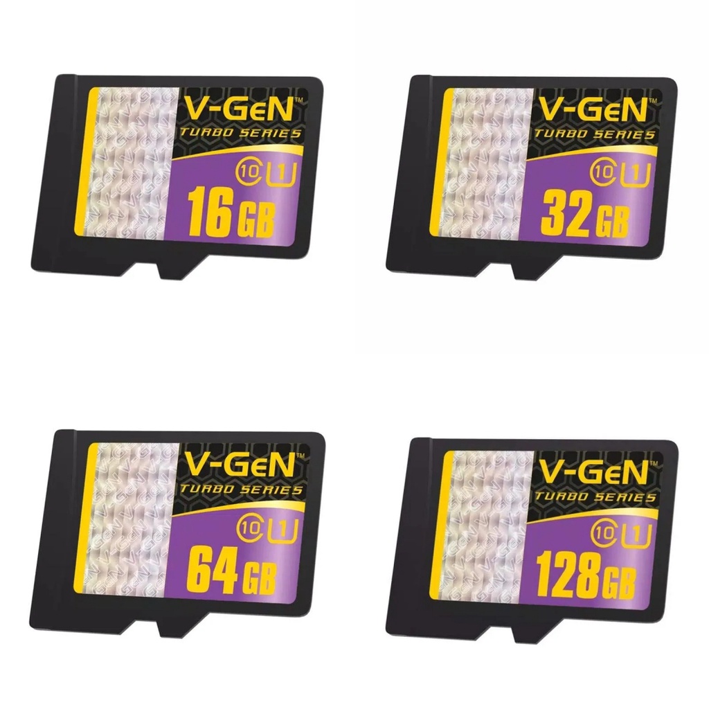 V-Gen Micro SD Turbo Class 10 100 MBps 16 32 64 128 GB VGen V Gen MicroSD