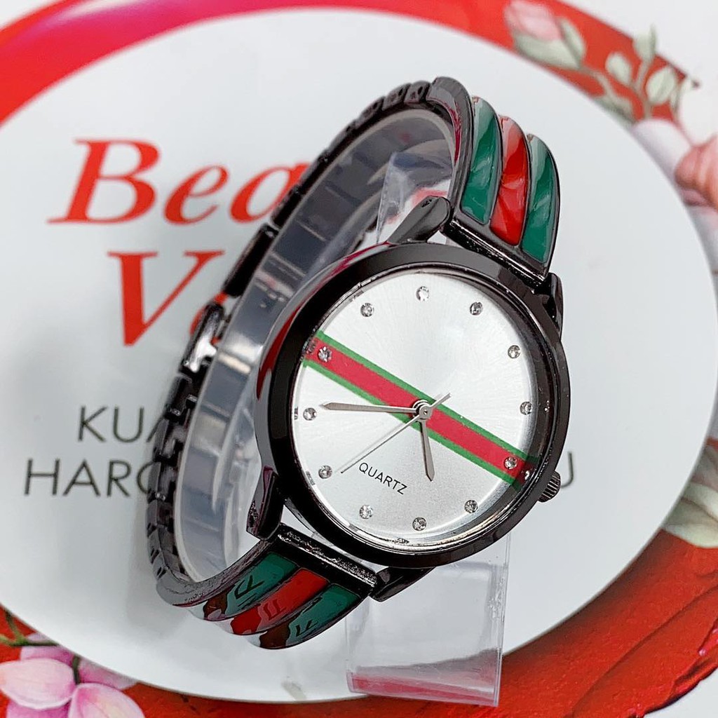 JAM TANGAN WANITA FASHION DESAIN MEWAH RANTAI STAINLESS PRODUK IMPORT