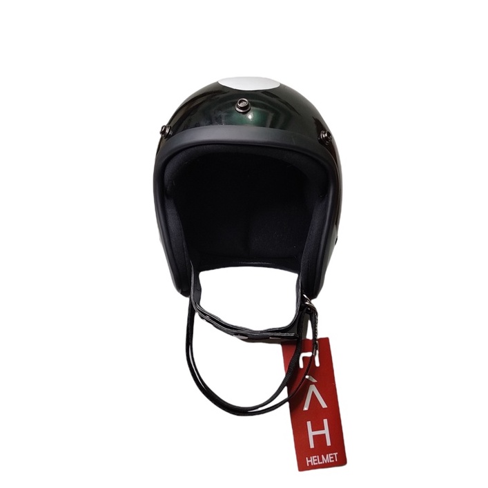 Helm Slim Head Motif Api Putih Hitam