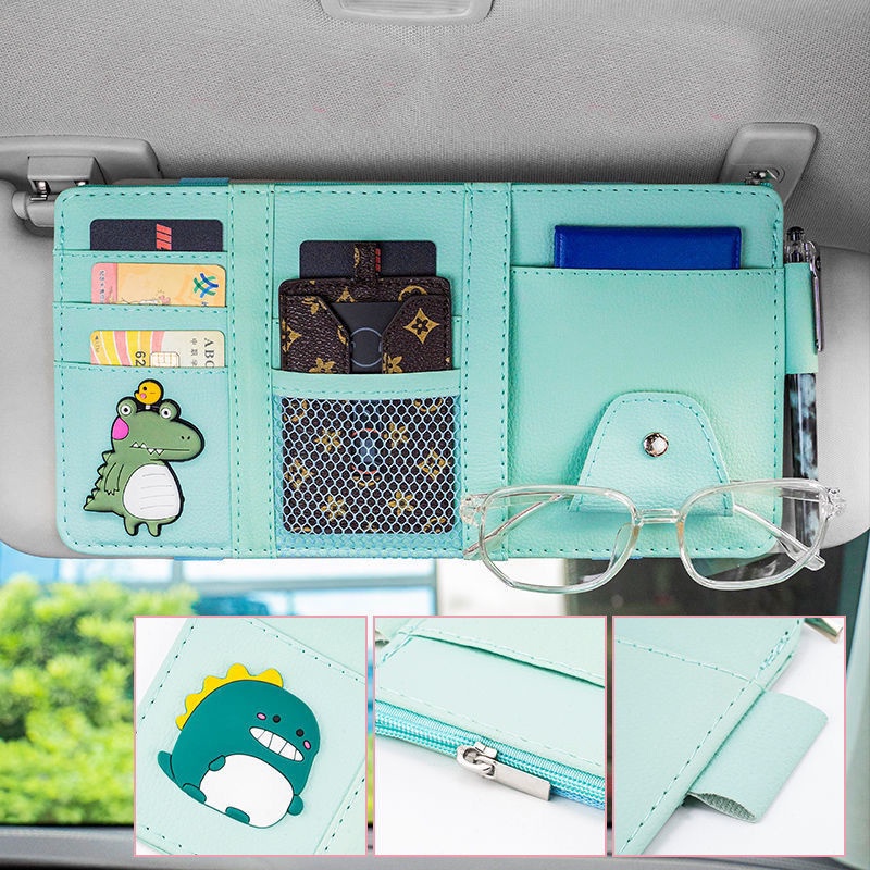 Car sun visor multi-Fungsi Penyimpanan Klip Kreatif Kacamata Mobil Bingkai ID Klip Kartu Klip storage bag