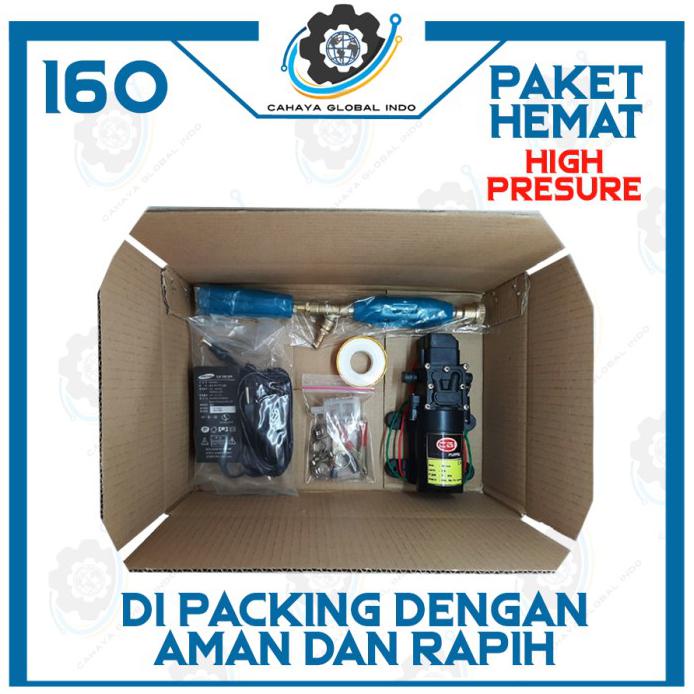 PAKET ALAT STEAM CUCI MOTOR MOBIL POMPA DC 160PSI TANPA SELANG