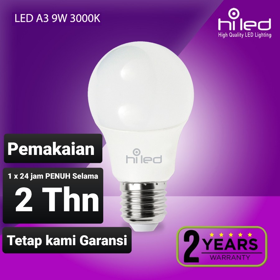 Lampu Bohlam LED / 9 Watt Putih ,Natural ,Kuning / Hemat Listrik / A3