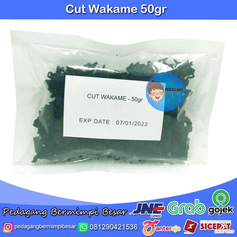 Cut Wakame Share Size 50gr | Dried Seaweed | Rumput Laut Kering