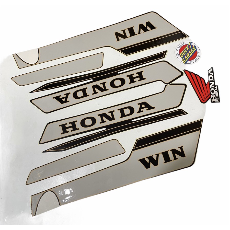 striping sticker stiker list body honda win win100 tahun tua