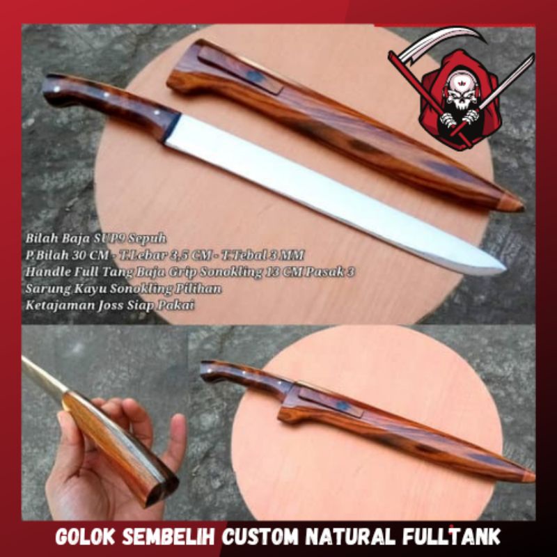 PISAU SEMBELIH BAJA SUP9 FULLTANK NATURAL SUPER TAJAM