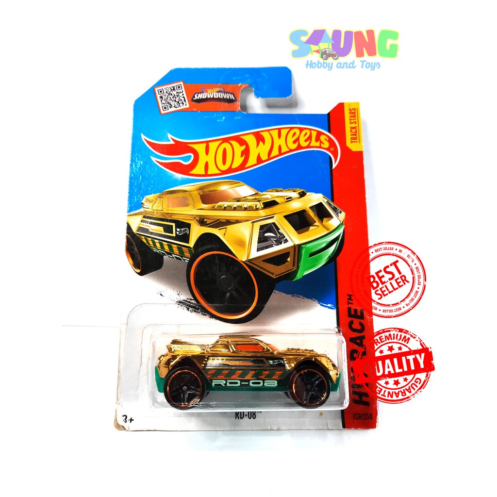 HOTWHEELS MOBIL BALAP RACE RD08 GOLD - HOT WHEELS RD 08 RACE
