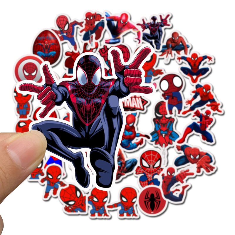 35 Marvel hero superman stickers Spiderman graffiti waterproof skateboard stickers personalized luggage graffiti stickers