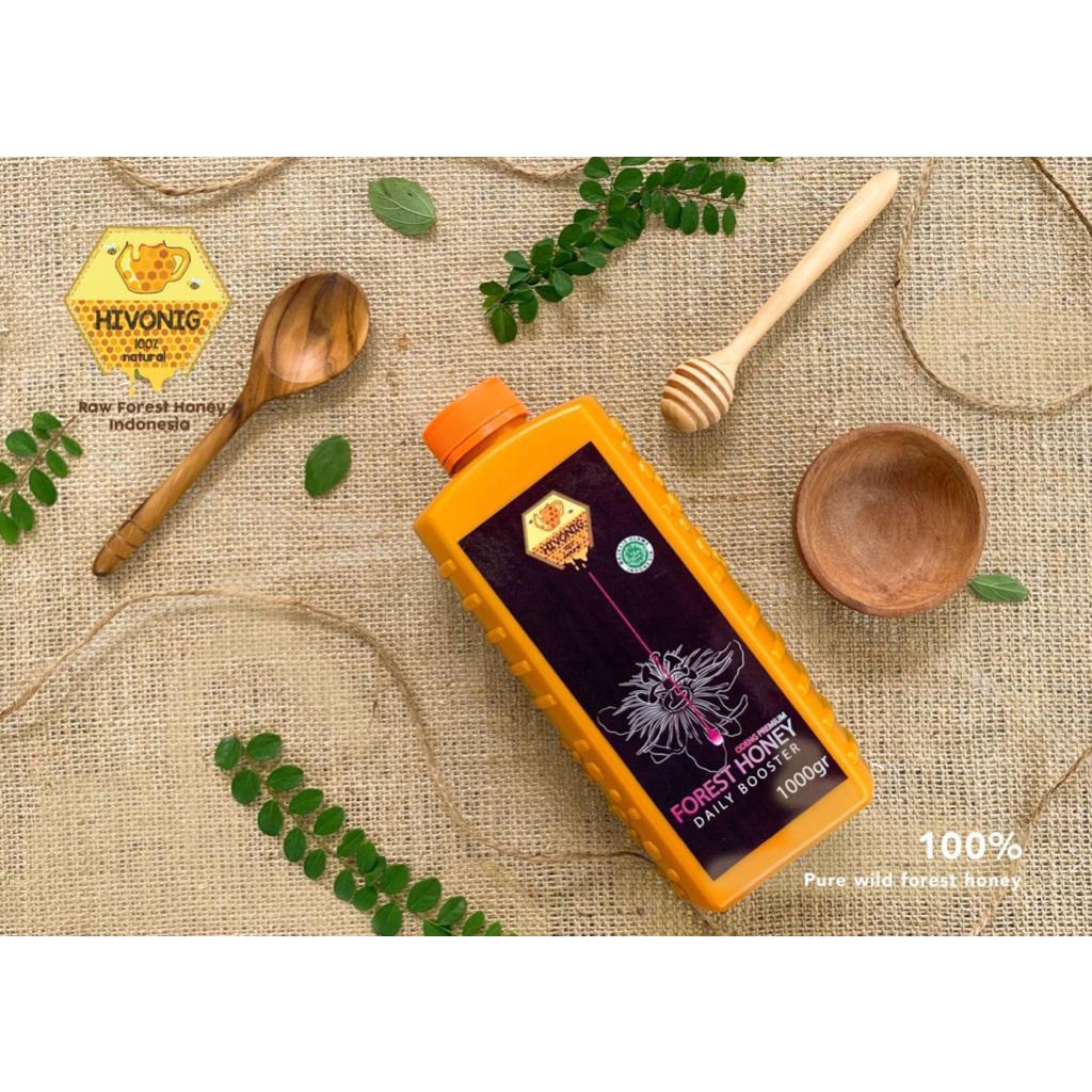 Madu Hutan Premium 100% Organic Raw Forest Honey Hivonig Daily Booster Honey