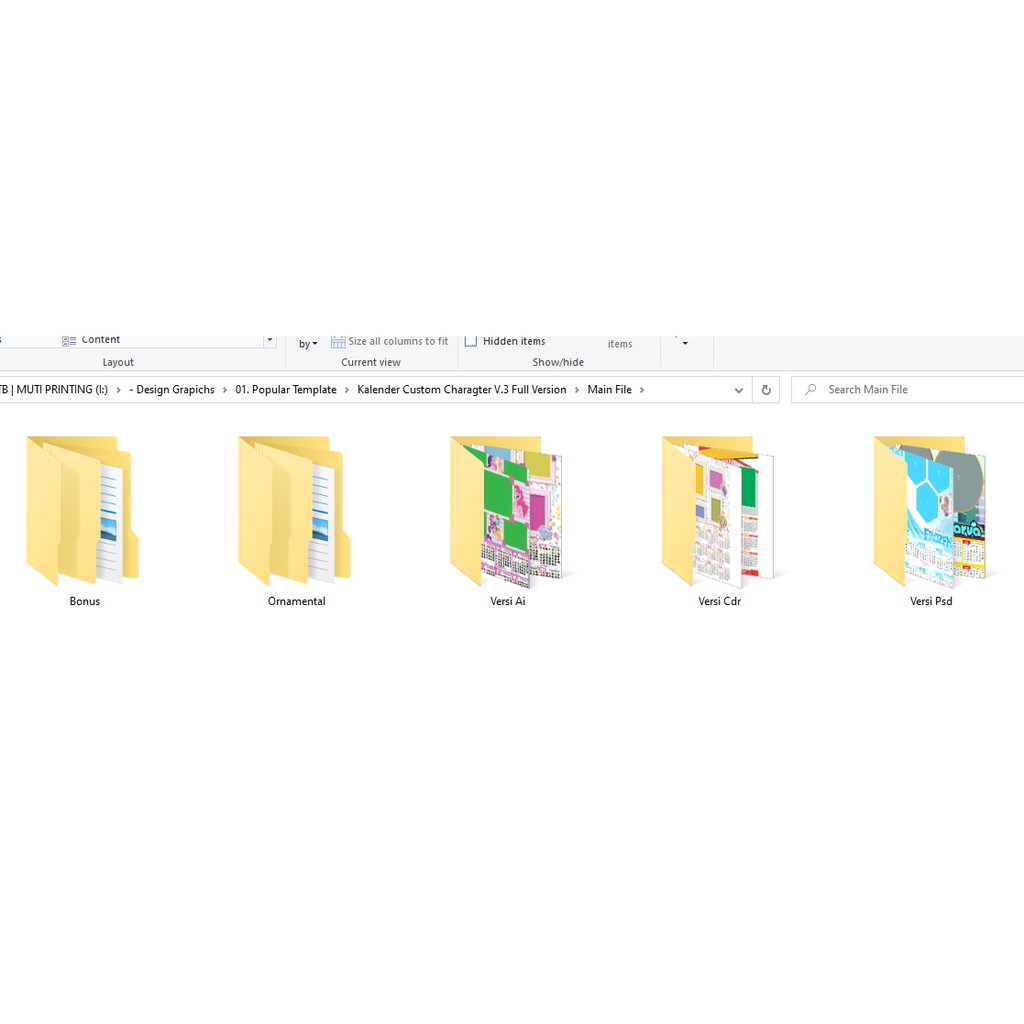 Kalender Custom Charagter V.3 Full Version - Photoshop &amp; Coreldraw - Business Branding