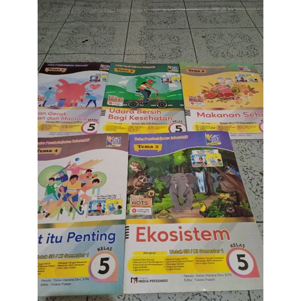 Buku pembelajaran Interaktif LKS Tematik Kelas 5 tema 1,2,3,4&5 Kurikulum 2013 Media presindo