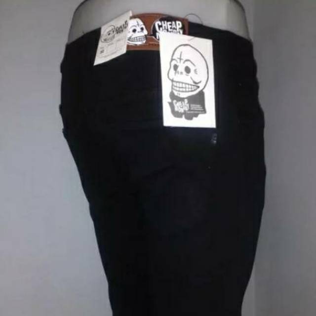 Celana Jeans slim fit Cheap Monday Slimfit Hitam size 27 - 36 Bisa COD