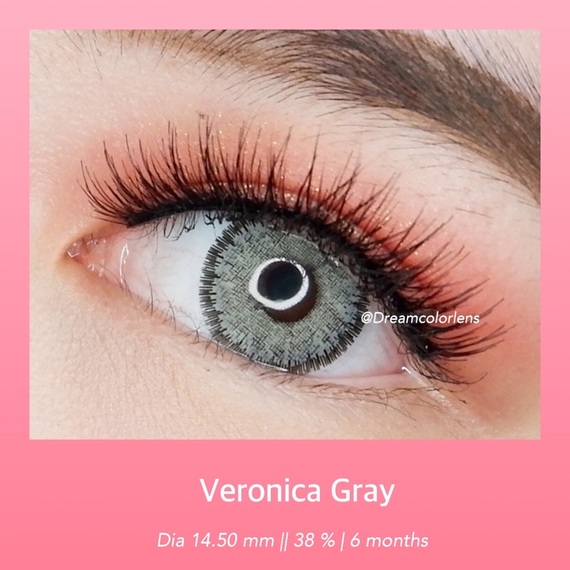 Softlens EOS Veronica Gray / Grey / Abu Normal Minus Beda Minus