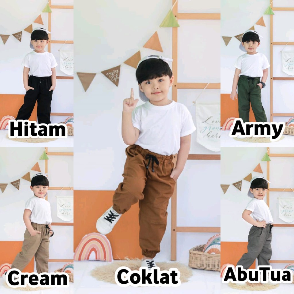 HappyOliver CELANA JOGER C TALI PANJANG POLOS celana pants anak laki premium