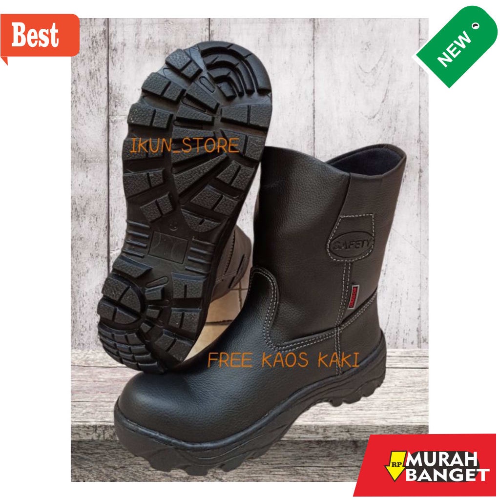 Sepatu boot terbaru- sepatu safety shoes king Gregor boot proyek ujung besi termurah Sefti safeti
