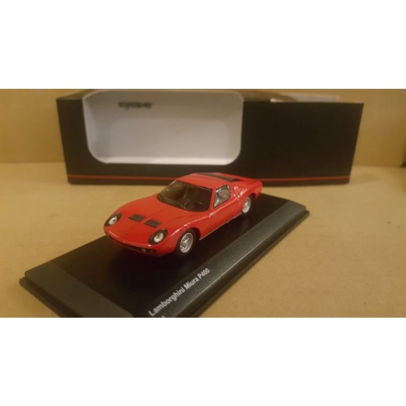 Kyosho Minicar Skala 64 Beads Lamborghini Miura Red Color