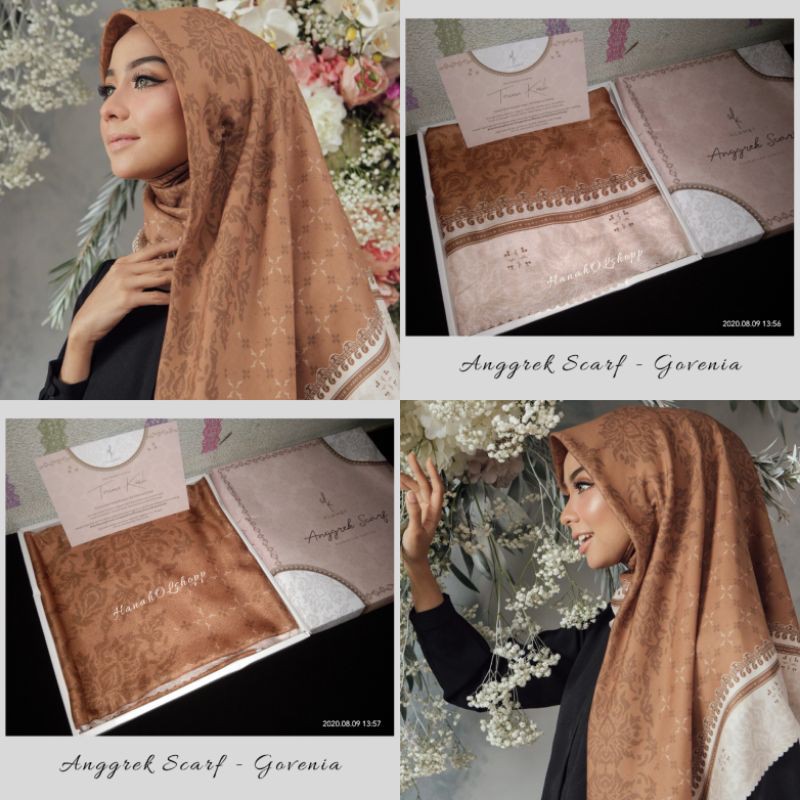 ANGGREK SCARF GOVENIA (SIAP KIRIM) - by Wearingklamby | Shopee Indonesia