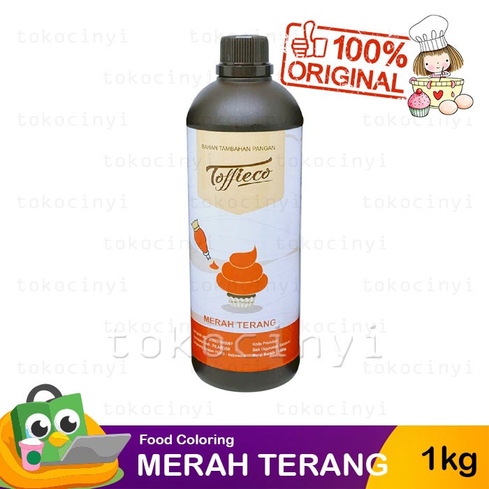 

Toffieco Food Color Colour Coloring 1 kg - Merah terang