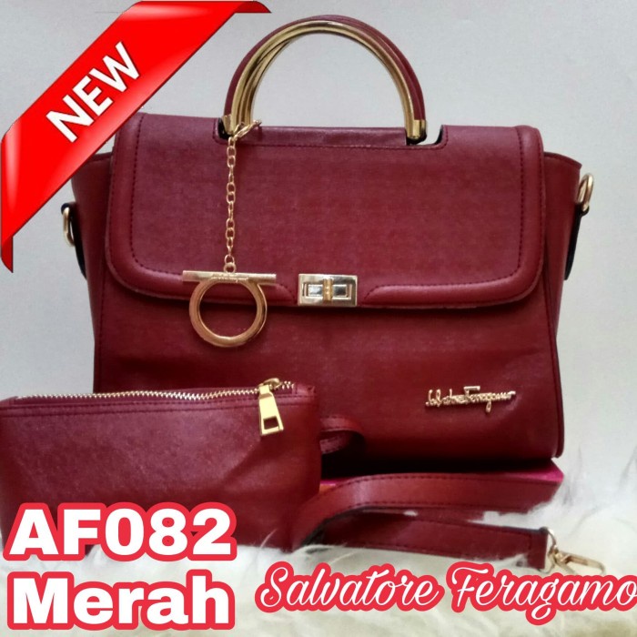 Terlaris Tas wanita Tas import TAS branded Korea hongkong TAS batam 082 COKLAT - Hitam Black