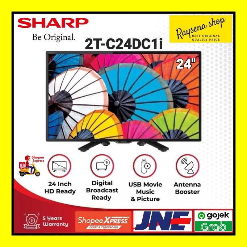LED TV Sharp 24 Inch AQUOS LED 2T-C24DC1i / 2TC24DC1i / 24DC1i Digital TV DVB-T2