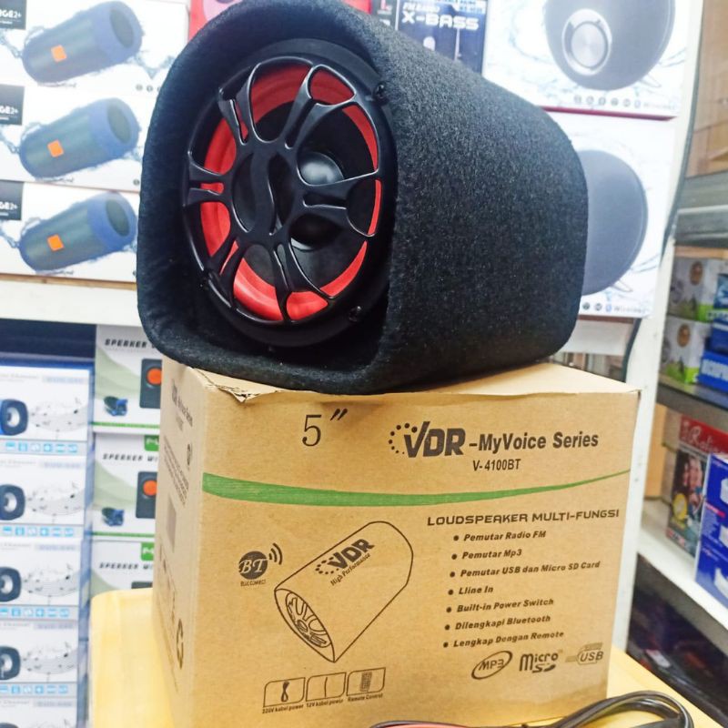 Speaker Bluetooth Tabung Basstube VDR V 4100BT / 3900BT Speaker Tabung AC/DC Speaker AKI/Listrik