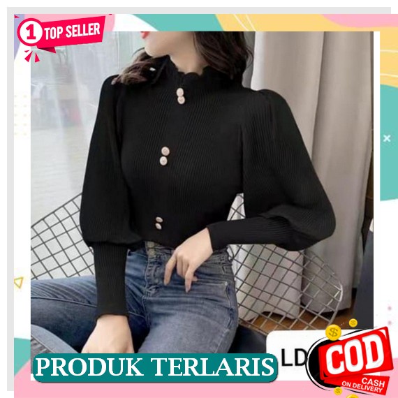Blouse Wanita Bluse Fashion Blus Import Remaja Terbaru Korea Cewek Korean Style Kekinian Murah Atasa