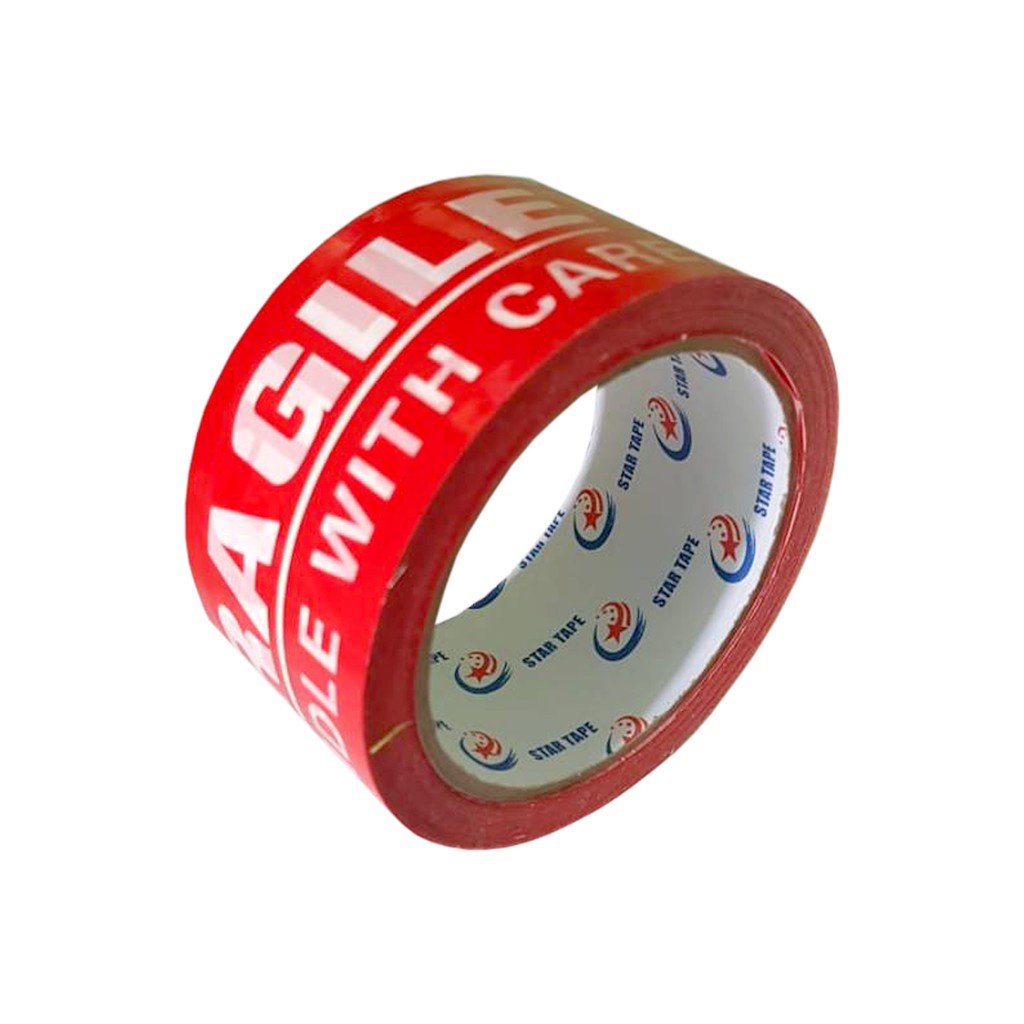 

Lakban Fragile Star Tape Merah (48 mm x 50 Yard)