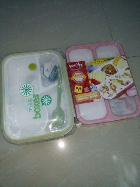Lunch Box Yooyee Grid Sekat 4 / Tempat Makan Yooyee Anti Bocor