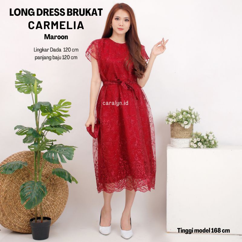 DRESS BRUKAT CANTIK WANITA CARMELIA