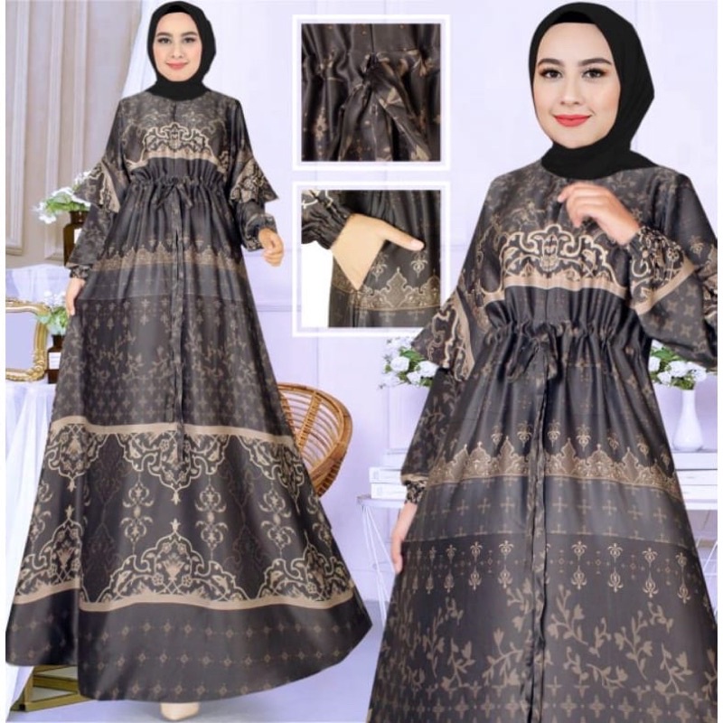 ( Ready Jumbo Ld 120 ) Gamis Semi Sutra /Gamis Motif Terbaru 2022 | Gamis Maxmara Silk Premium |Gamis Pesta Terbaru/Gamis Motif Batik Terbaru