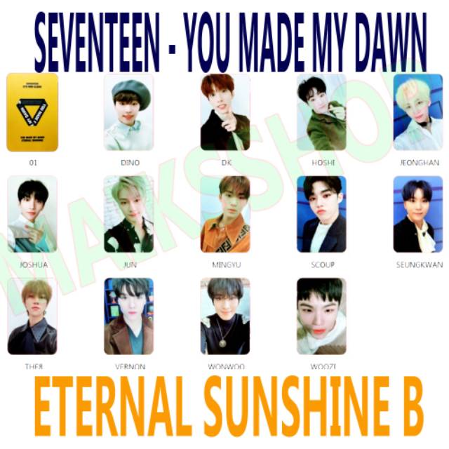 Seventeen You Made My Dawn Photocard Kpop