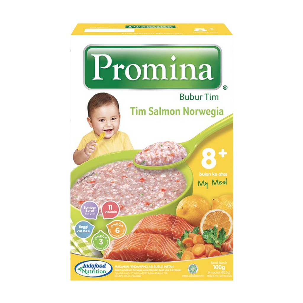 Promina Bubur Tim Salmon Norwegia 8M+ 100g