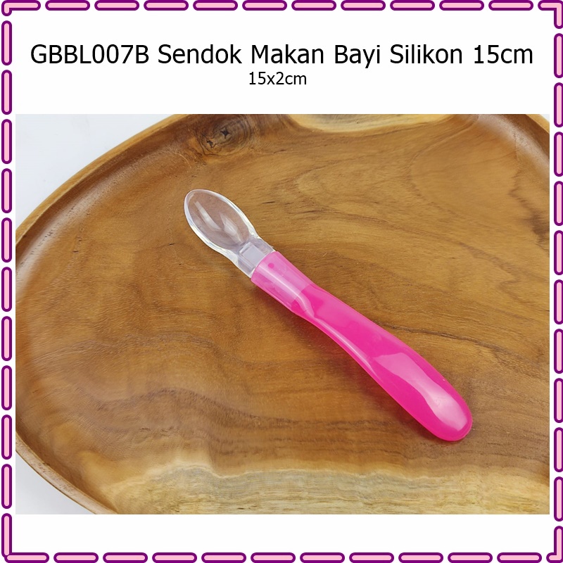 GBBL007B Sendok Makan Bayi Silikon 15cm