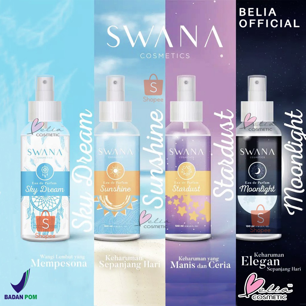 ❤ BELIA ❤  Swana Eau De Parfume parfum Sky Dream, Stardust, Moonlight, Sunshine 100mL