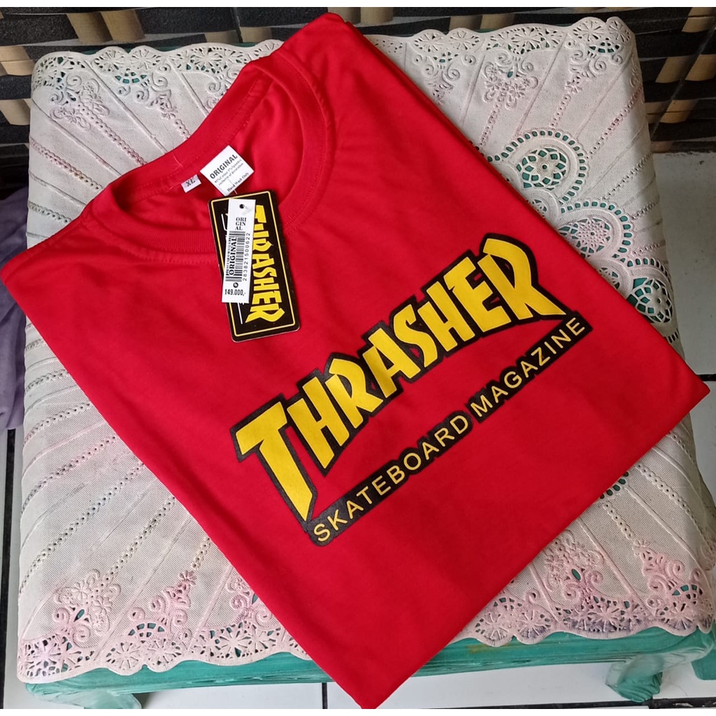 Kaos Thrasher | kaos band Thrasher | distro Thrasher | kaos premium Thrasher | kaos pria Thrasher | 