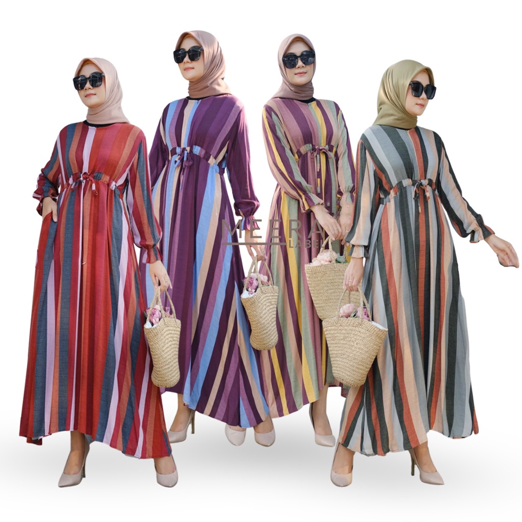 Ghaffa The Label Fivda Dress Gamis Maxi Wanita Terbaru LD 114