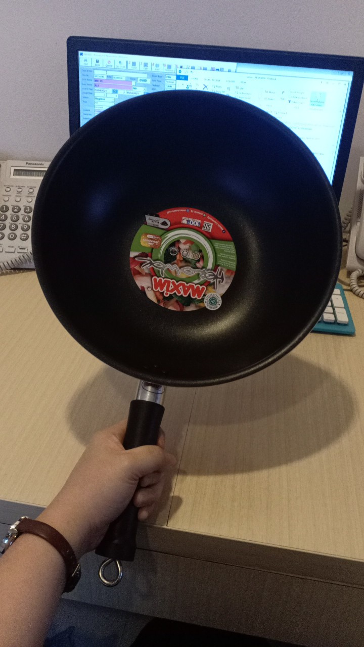 Wajan Penggorengan Teflon Maxim Hero Wok 28 Cm