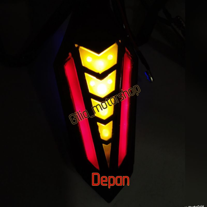 Lampu sen LED Panah TSS 2 sisi depan belakang nyala Running Universal Cb CBR Vixion Tiger xabre crf Scorpio dll