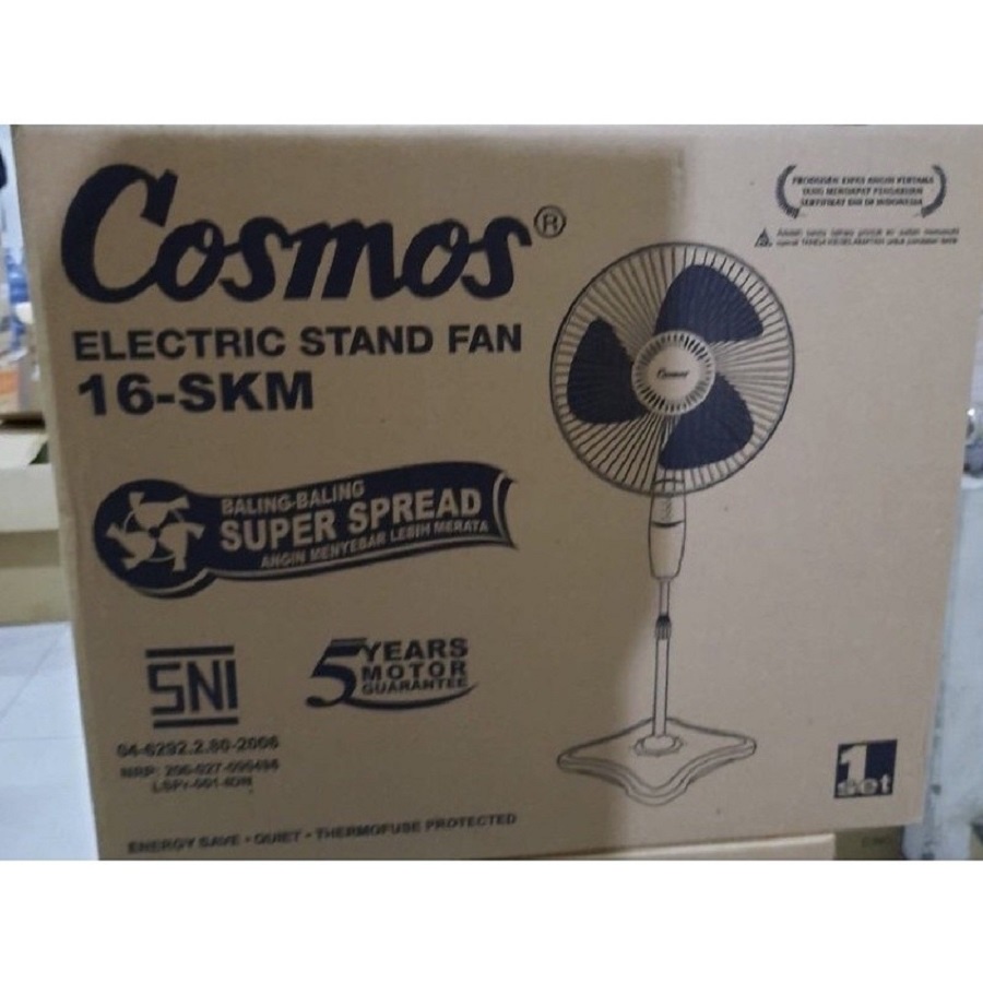 STANDFAN STAND FAN KIPAS ANGIN BERDIRI COSMOS 16IN 16 INCH 16 SKM ANGIN KUAT DENGAN PEMBERAT