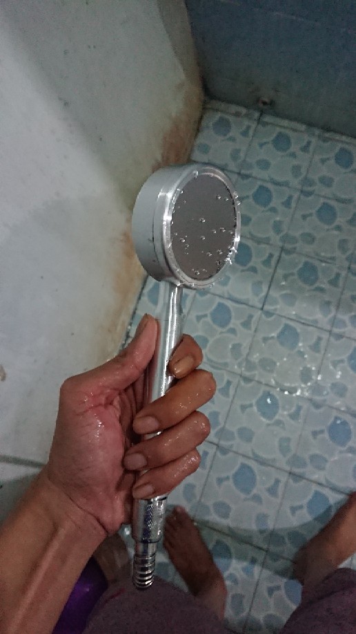 Paket Set Shower Aluminium Dengan Filter Selang Dan Dudukan Selang