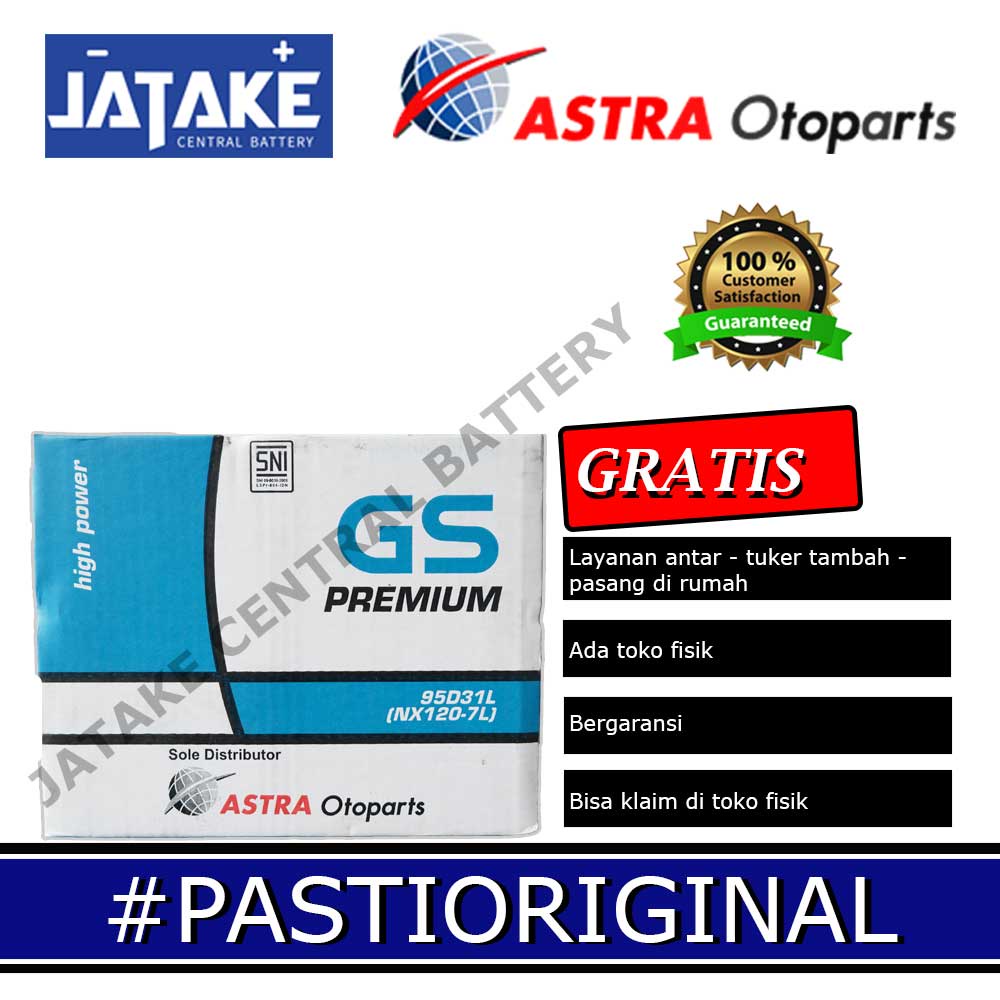 Aki Basah 95D31L GS Astra Premium Di Tangerang