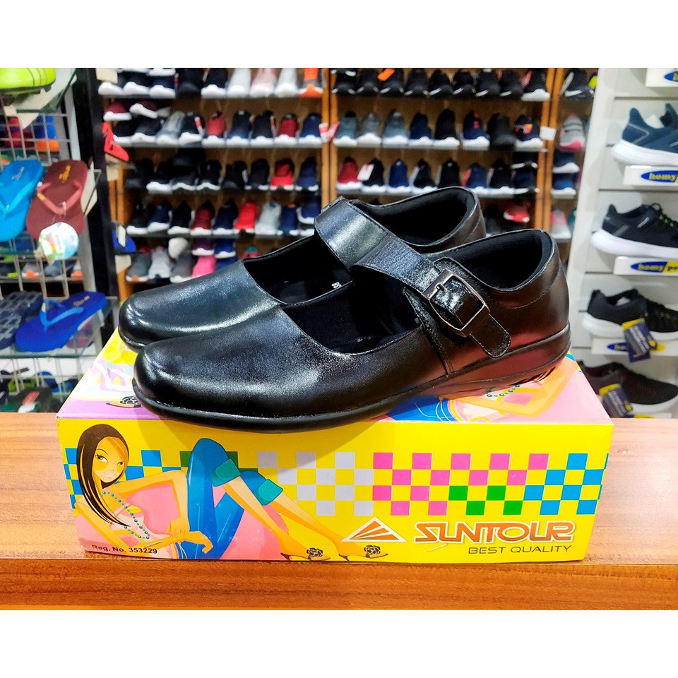 Sepatu Paskibra Pantofel Wanita Suntour PKT01 Hitam